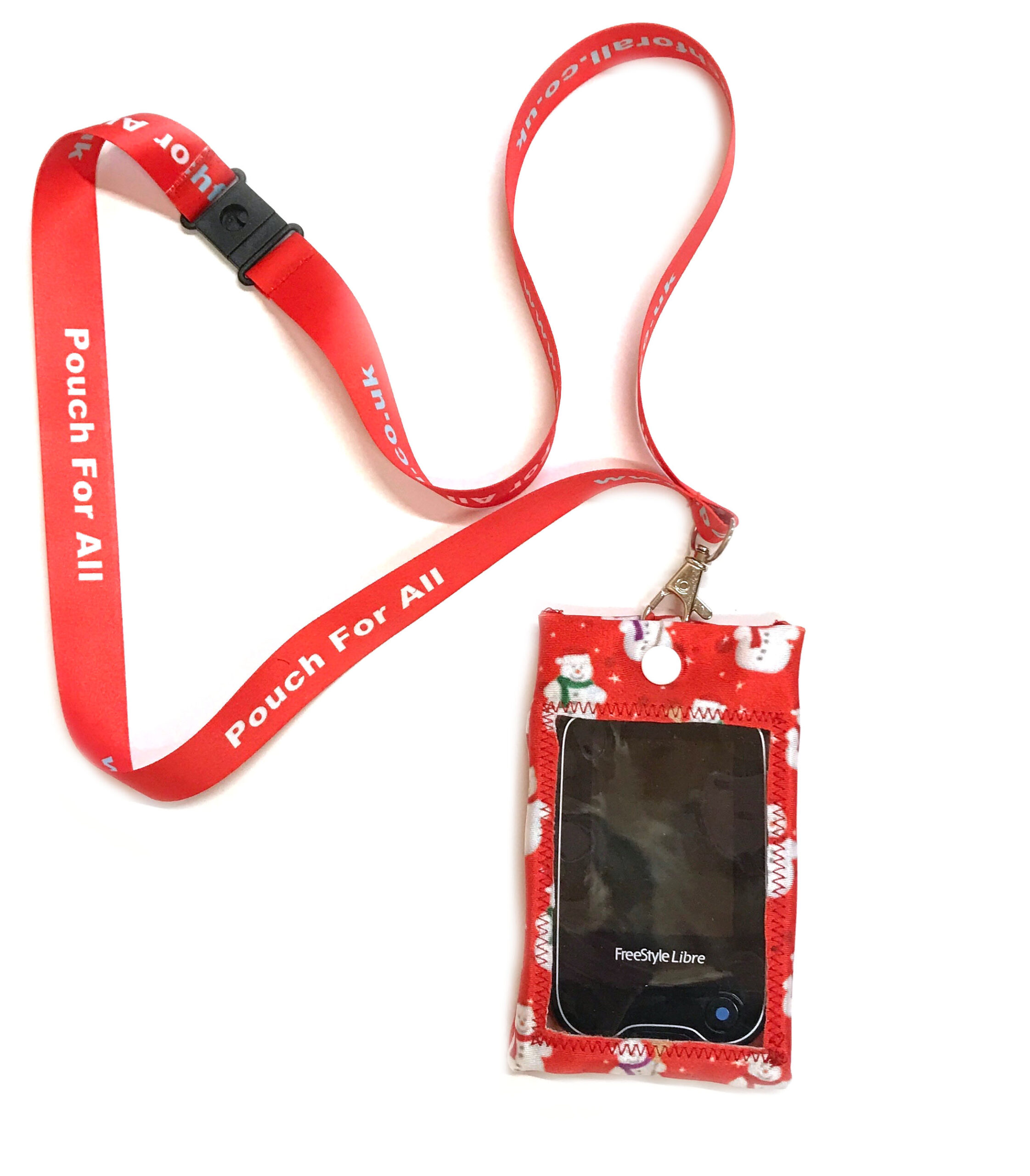 FreeStyle Libre Snowman Pouch with Rudolph lanyard - Image 3